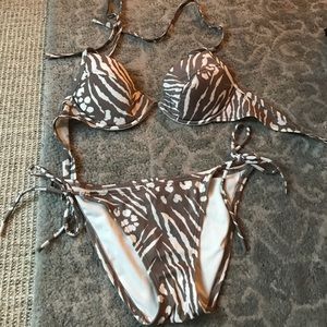 Victoria’s Secret Zebra Print Bikini 32B XS